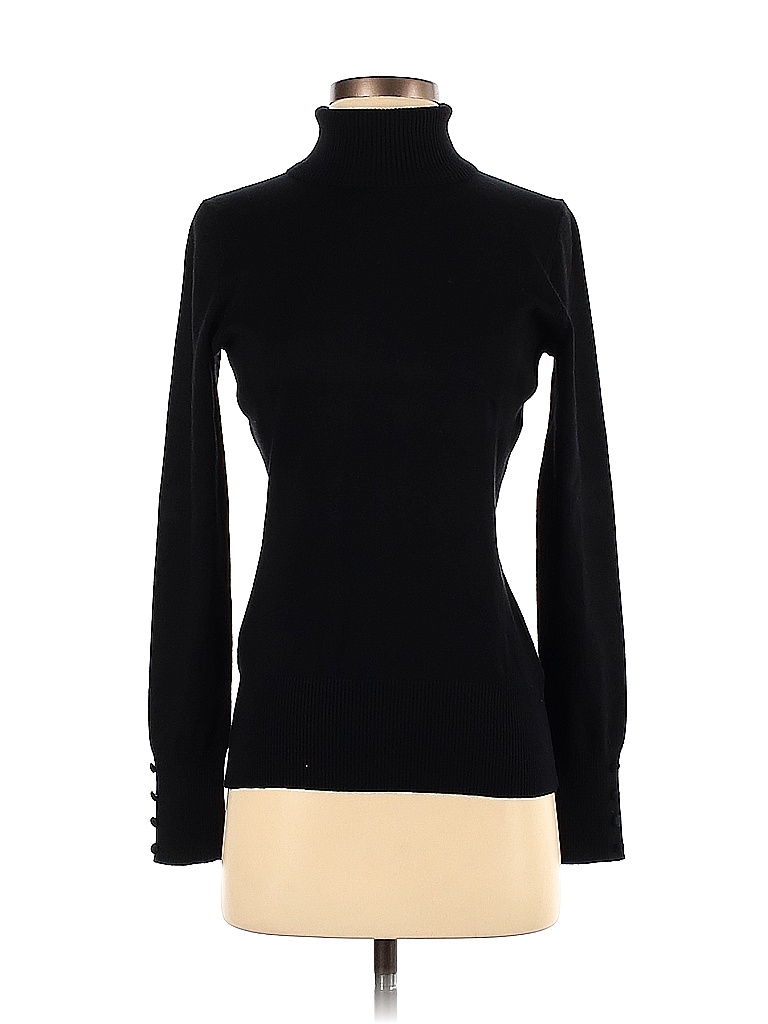 Cable & Gauge Solid Black Turtleneck Sweater Size S - 75% off | thredUP