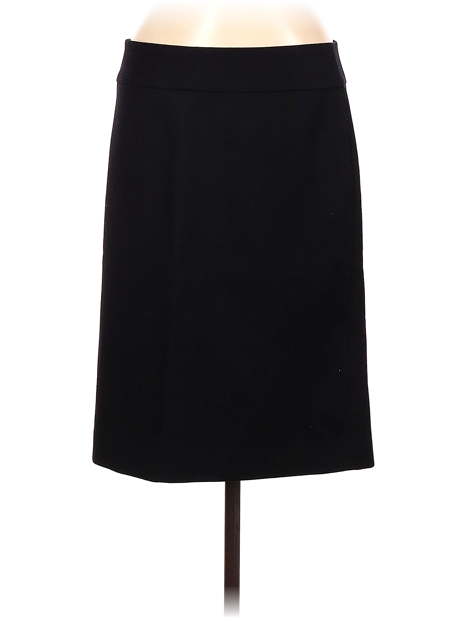 J.Crew 100 Wool Solid Black Wool Skirt Size 8 94 off thredUP