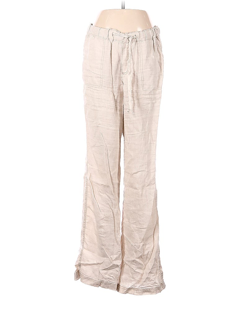 Caslon 100% Linen Solid Ivory Linen Pants Size XS - 60% off | thredUP