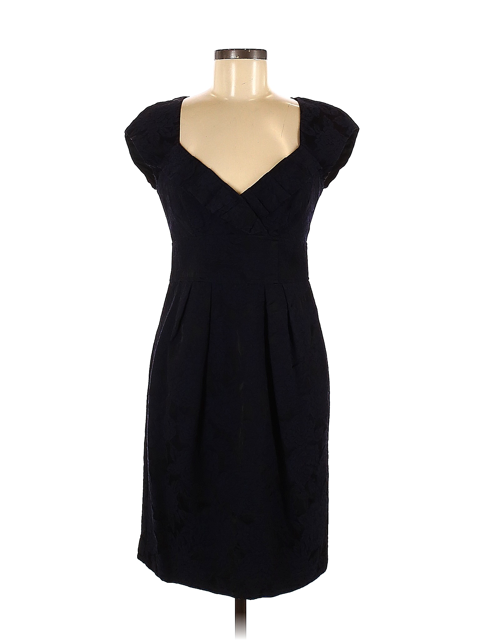 Nanette Lepore 100% Silk Solid Black Blue Cocktail Dress Size 6 - 83% ...