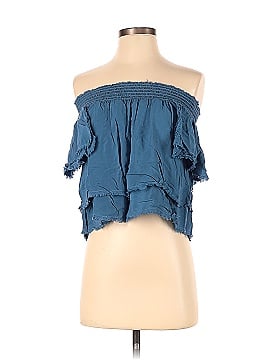 Blue Life made in Sunny Califorina Short Sleeve Blouse (view 1)