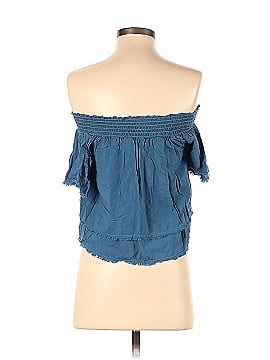 Blue Life made in Sunny Califorina Short Sleeve Blouse (view 2)