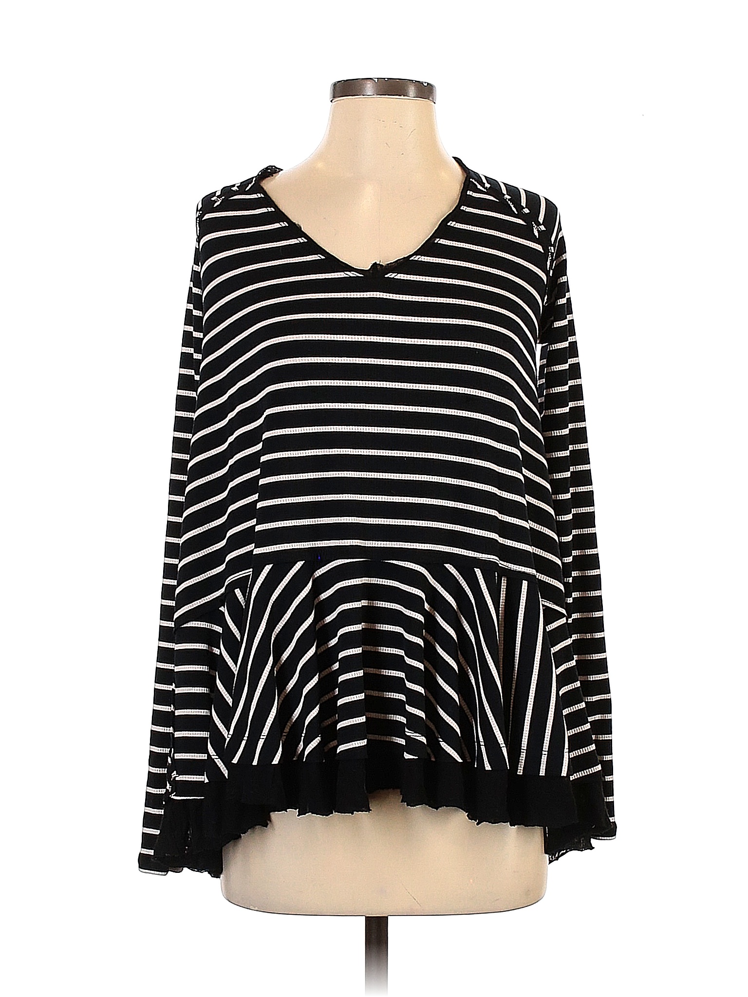We the Free Stripes Black Long Sleeve Top Size S - 82% off | thredUP