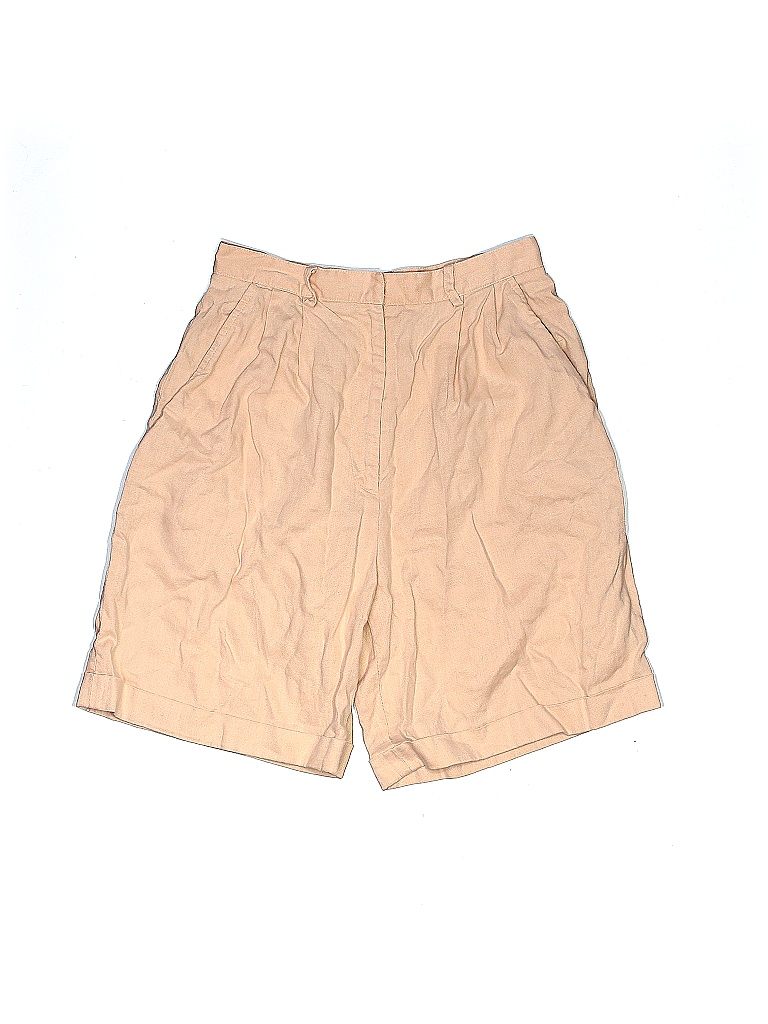 Valerie Stevens 100% Linen Solid Tan Orange Shorts Size 6 - 41% off ...