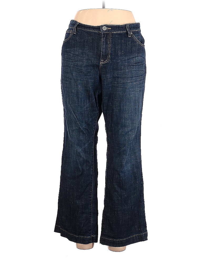 Gap Outlet Solid Blue Jeans Size 18 (Plus) 56 off thredUP