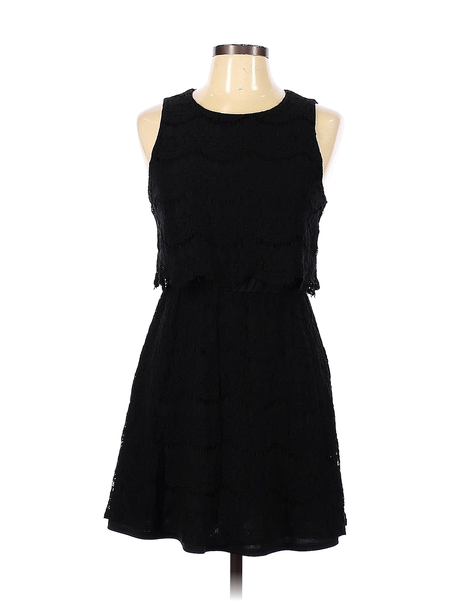 Monteau Solid Black Casual Dress Size L - 70% off | thredUP