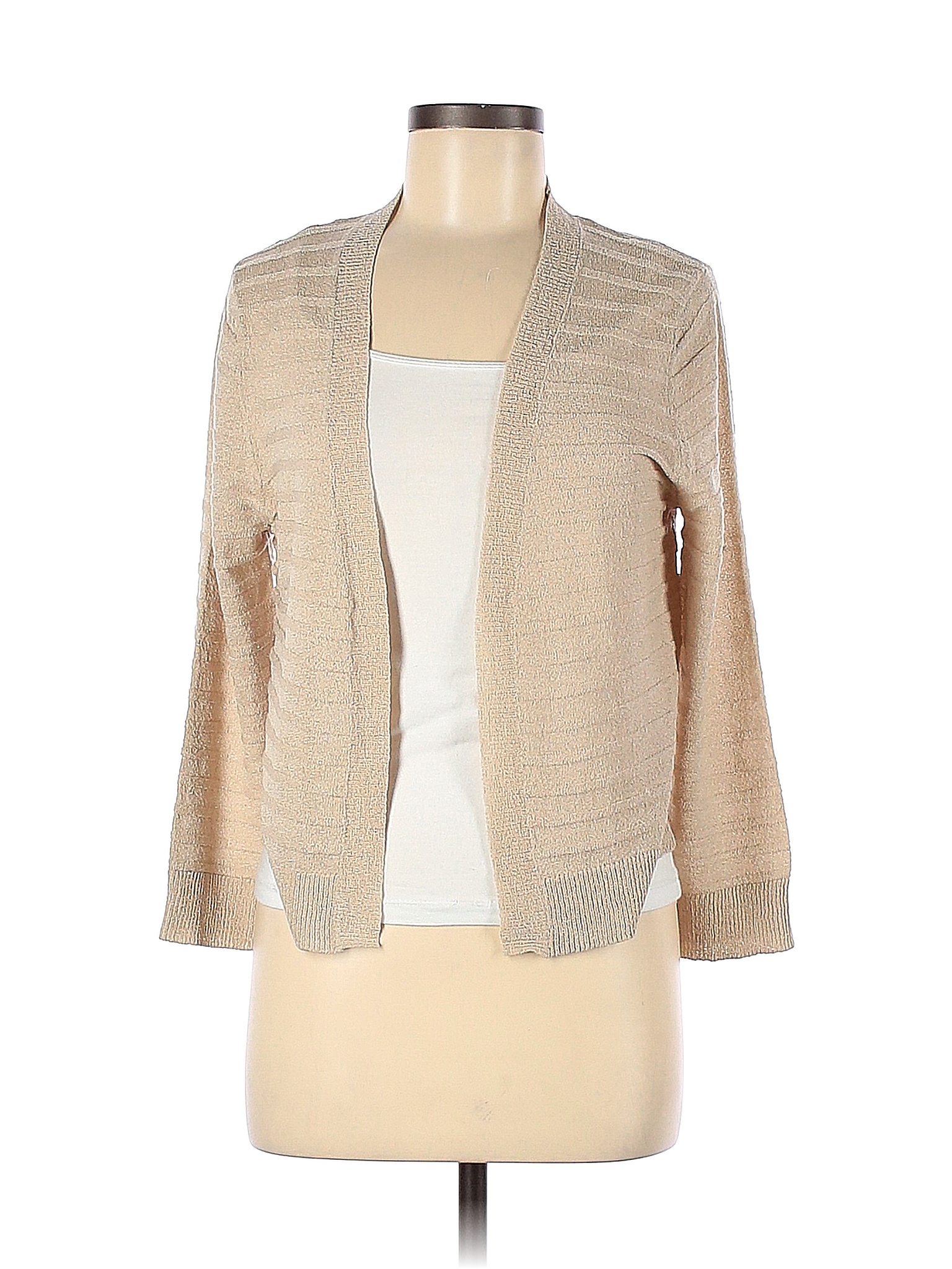 Cable & Gauge Solid Tan Cardigan Size M - 80% off | thredUP