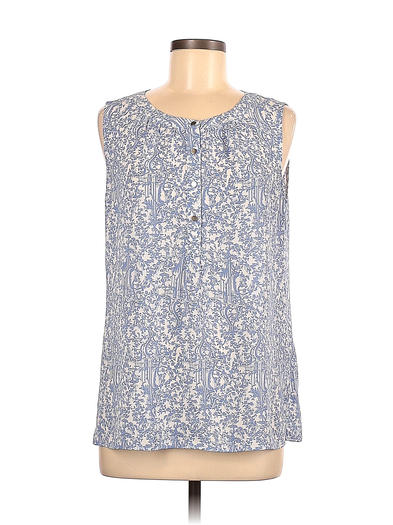 Banana Republic 100% Polyester Blue Sleeveless Blouse Size M - 63% off ...