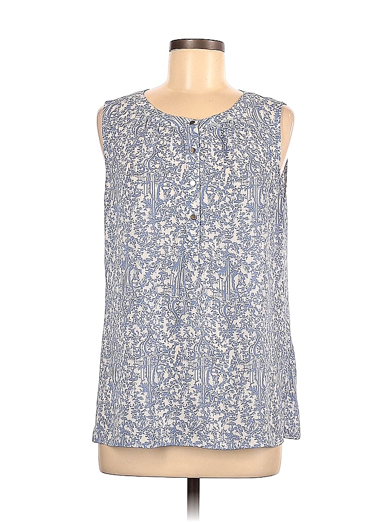 Banana Republic 100% Polyester Blue Sleeveless Blouse Size M - 63% off ...