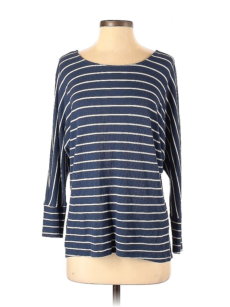 Click to view more detailed imagery on our partner's website Pre-owned Veronica M Thermal Top Blue Boatneck Tops