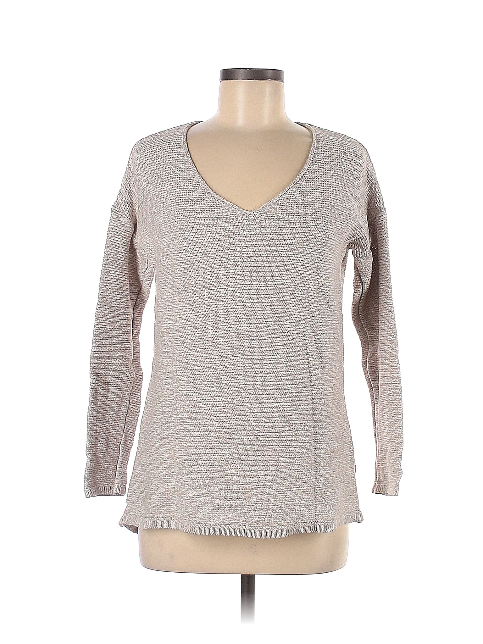 Old Navy 100% Cotton Color Block Marled Gray Tan Pullover Sweater Size ...