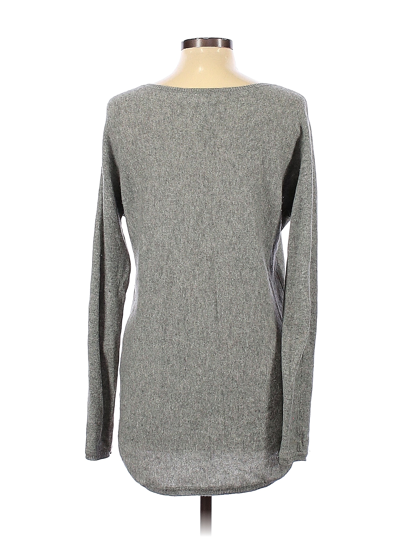 Gray Cashmere Pullover Sweater 