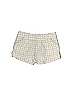 DKNY Plaid Argyle Checkered-gingham Grid Tweed Ivory Tan Shorts Size 9 - photo 1