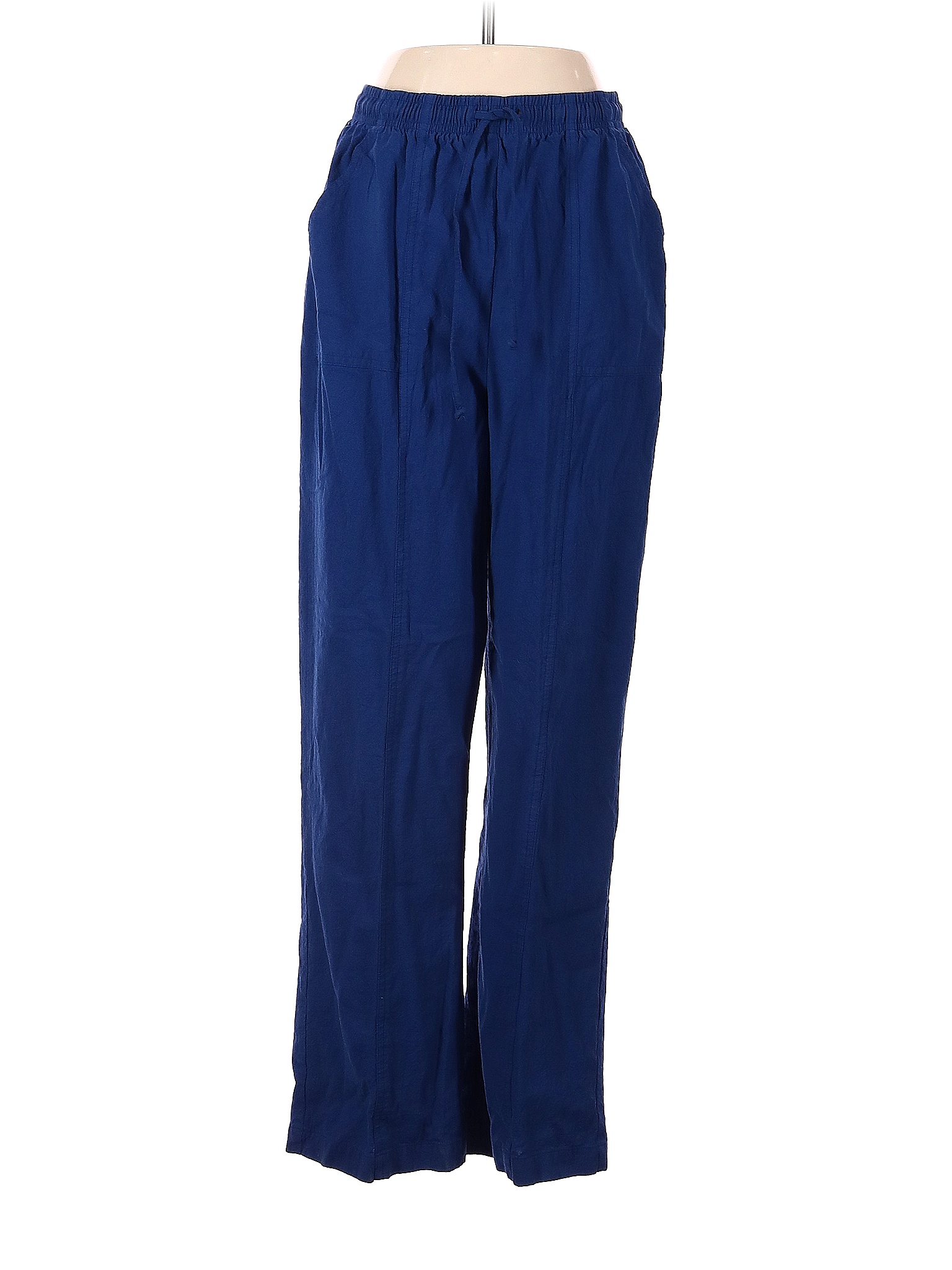 Blair 100% Polyester Solid Blue Casual Pants Size M - 70% off | thredUP