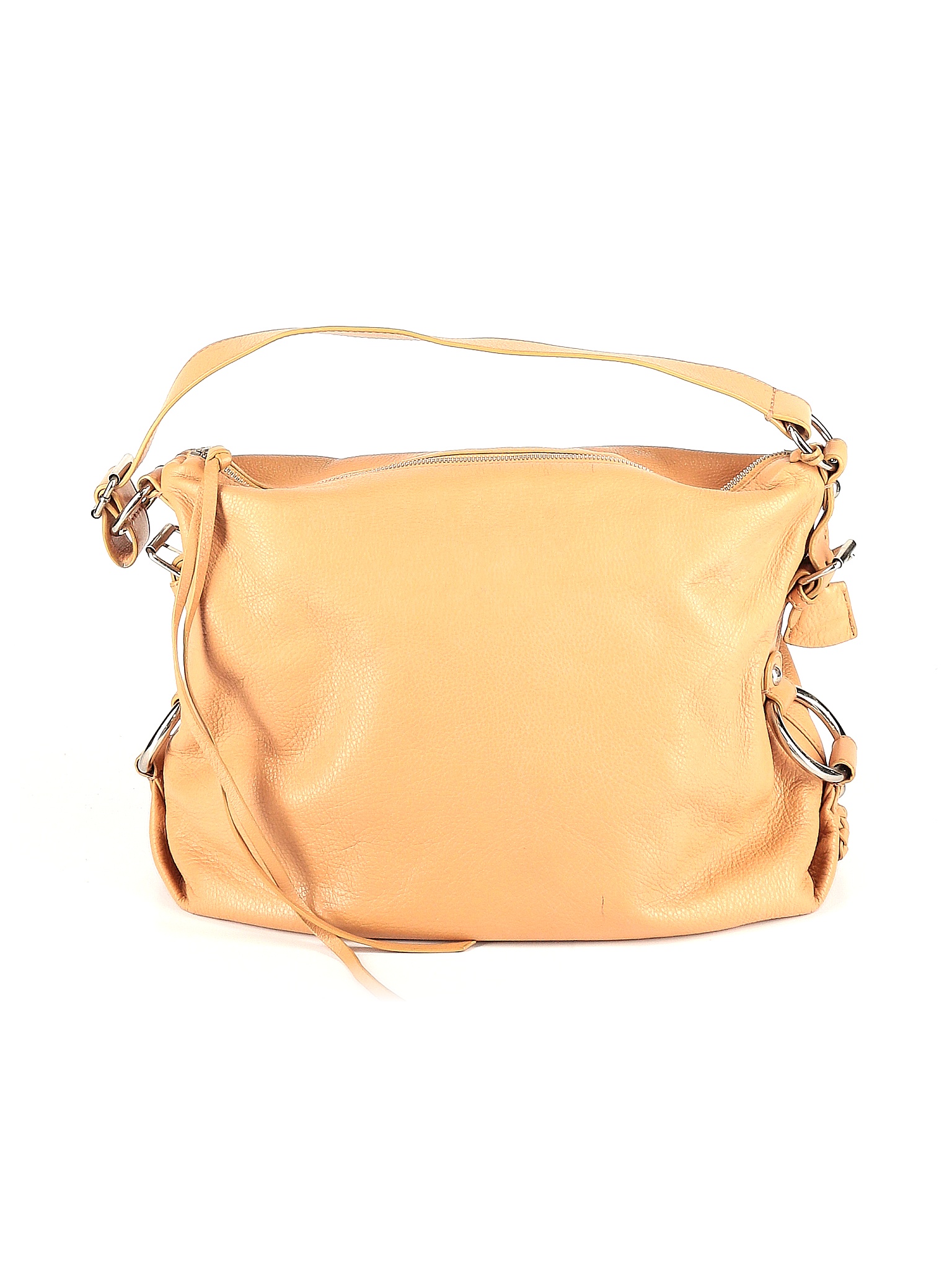 Banana Republic 100% Leather Solid Yellow Tan Leather Shoulder Bag One ...