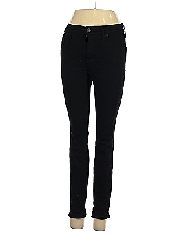 Madewell Petite 9" Mid-Rise Skinny Jeans in ISKO Stay Black&trade; (view 1)