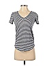 Lou & Grey 100% Cotton Stripes Gray Short Sleeve T-Shirt Size XS - photo 1