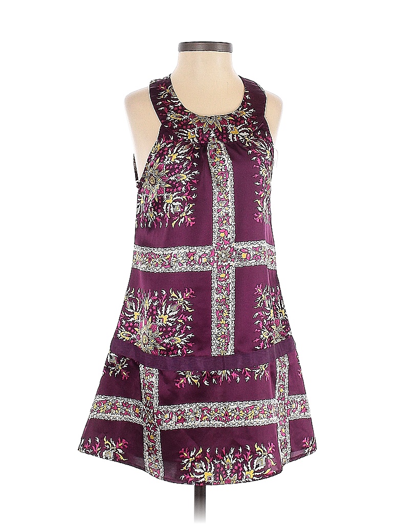 Max Rave 100% Polyester Paisley Purple Casual Dress Size XS - photo 1
