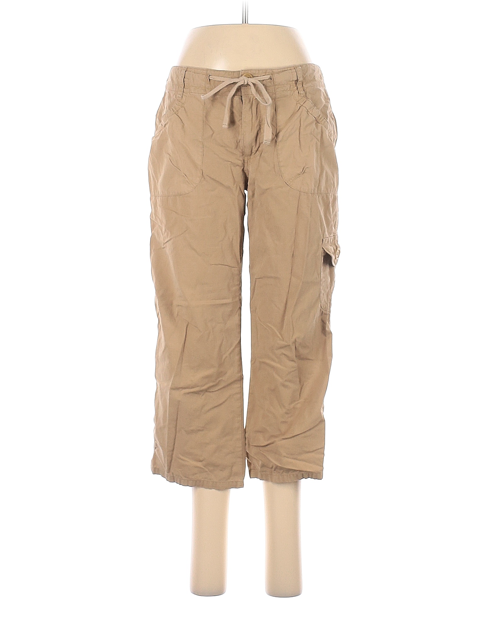 G.H. Bass & Co. 100 Cotton Solid Tan Cargo Pants Size 6 84 off