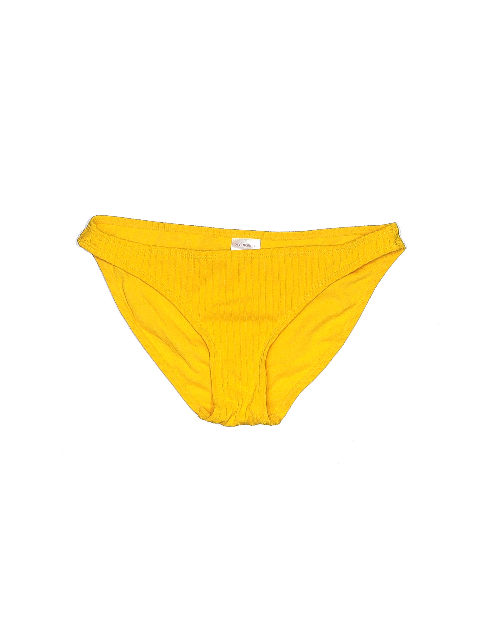 Xhilaration 100 Recycled Plastic Solid Yellow Orange Swimsuit Bottoms