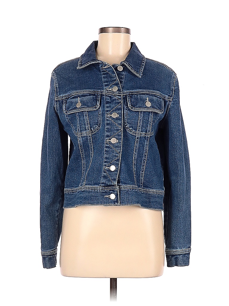 St. John's Bay Solid Blue Denim Jacket Size M - 71% off | thredUP