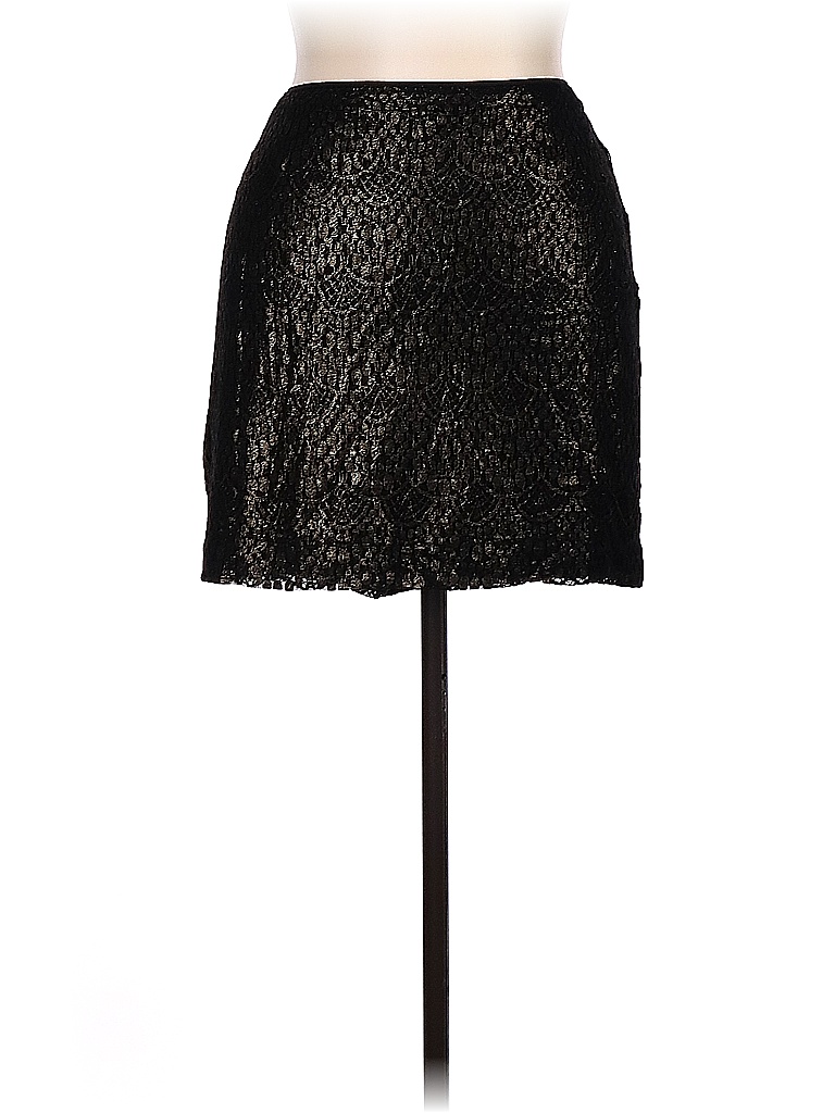 Express Solid Black Gold Formal Skirt Size L - 76% off | ThredUp