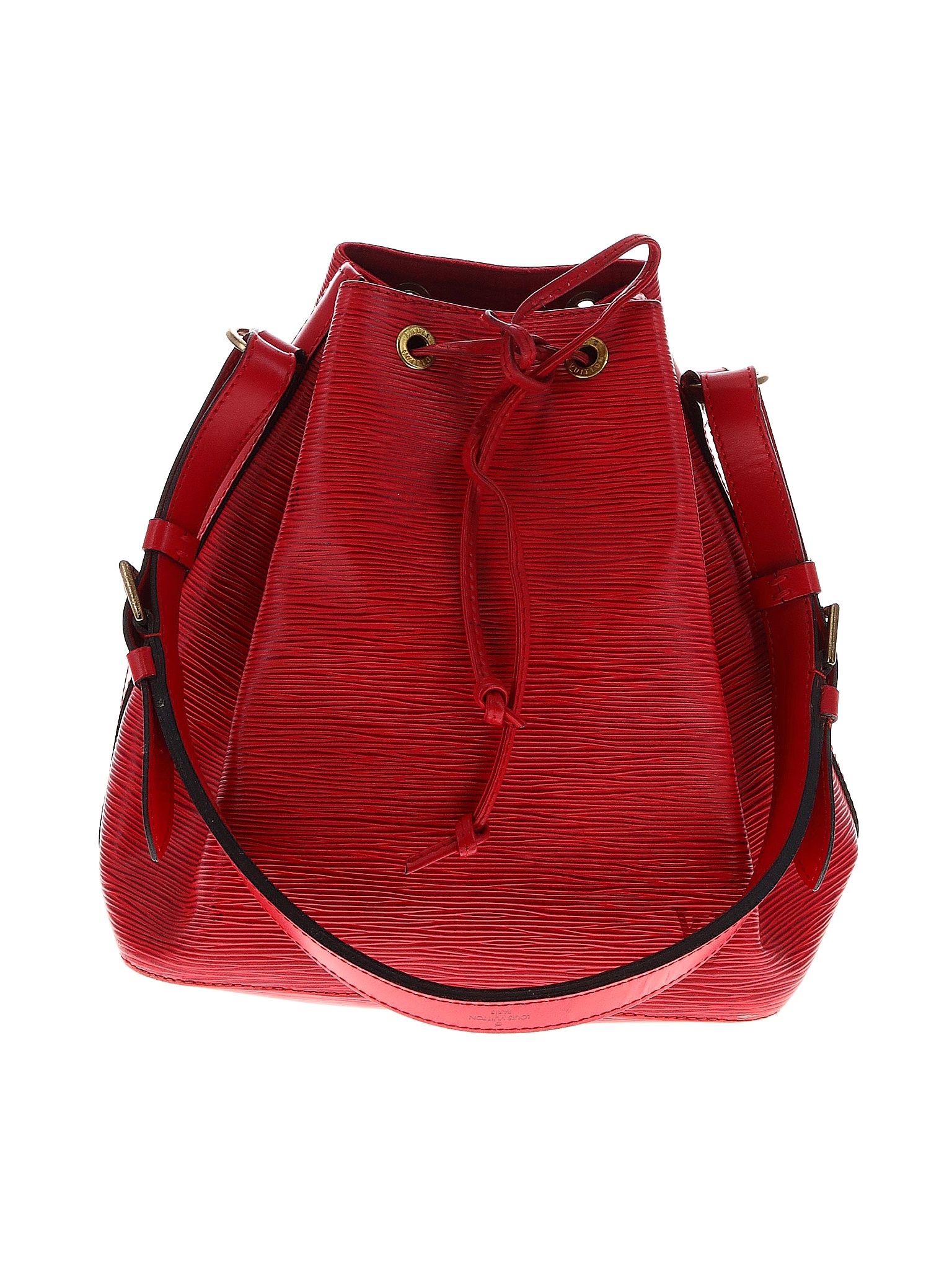 Louis Vuitton 100 Leather Solid Red Noe Leather Shoulder Bag One Size