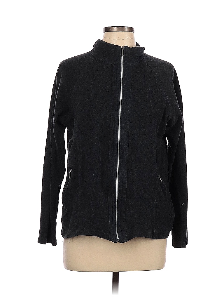 KIRKLAND Signature Solid Black Gray Jacket Size L - 66% off | thredUP