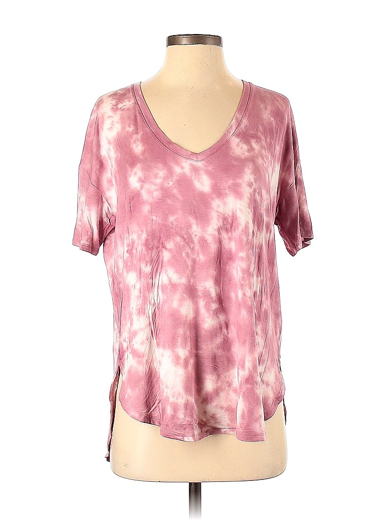 American Eagle Outfitters Tie-dye Acid Wash Print Batik Ombre Pink Short Sleeve T-Shirt Size S - photo 1
