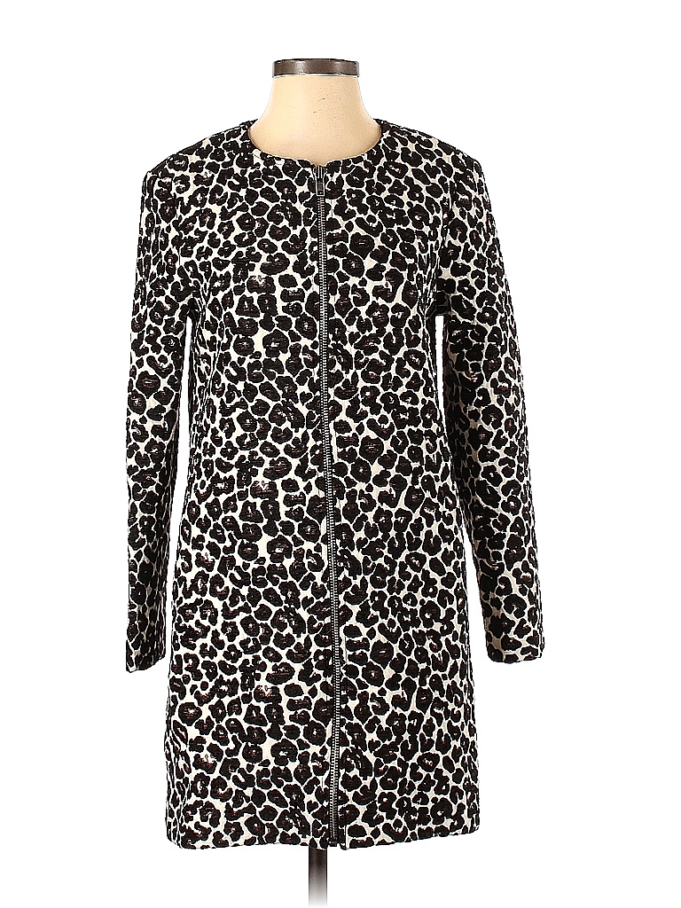 Cupcakes & Cashmere Animal Print Leopard Print Multi Color Black Jacket Size XS - photo 1