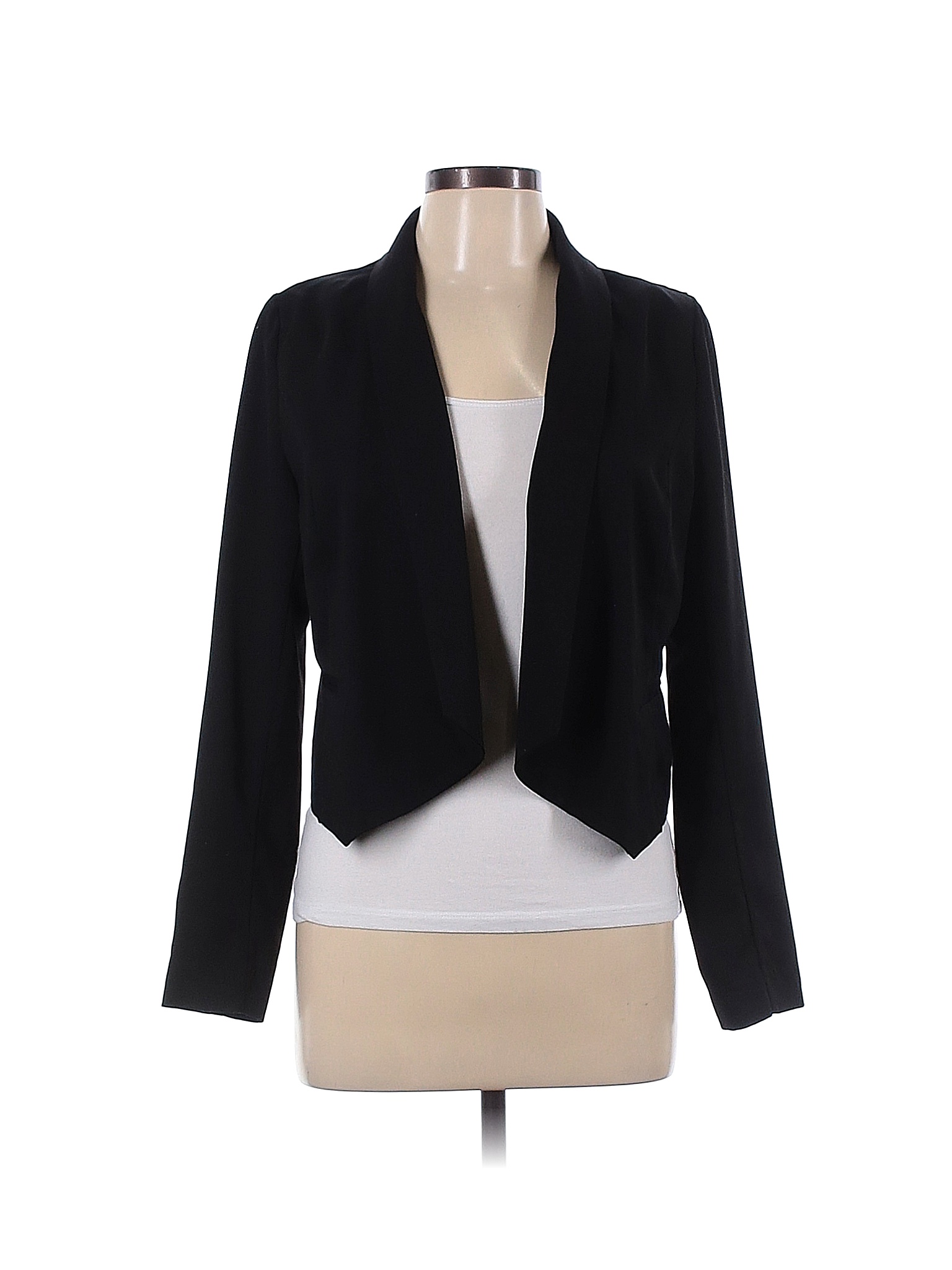 Blu Pepper Solid Black Blazer Size L - 74% off | thredUP