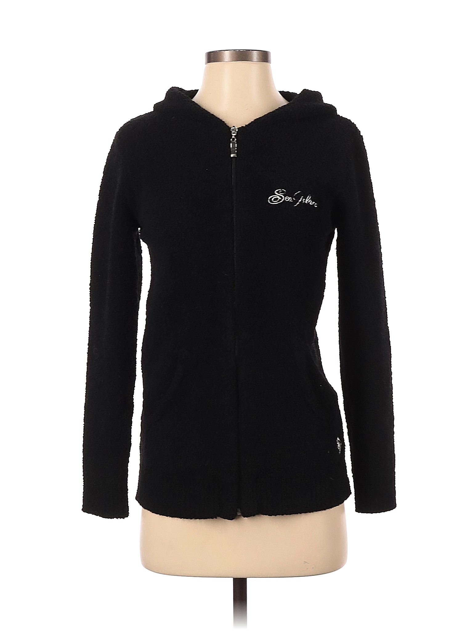 Kashwere 100% Cashmere Solid Black Zip Up Hoodie Size XS - 83% off ...