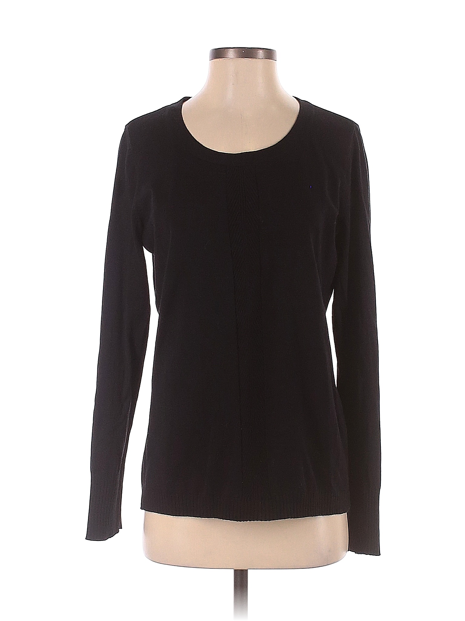 Talbots Solid Color Block Black Pullover Sweater Size S - 91% off | thredUP