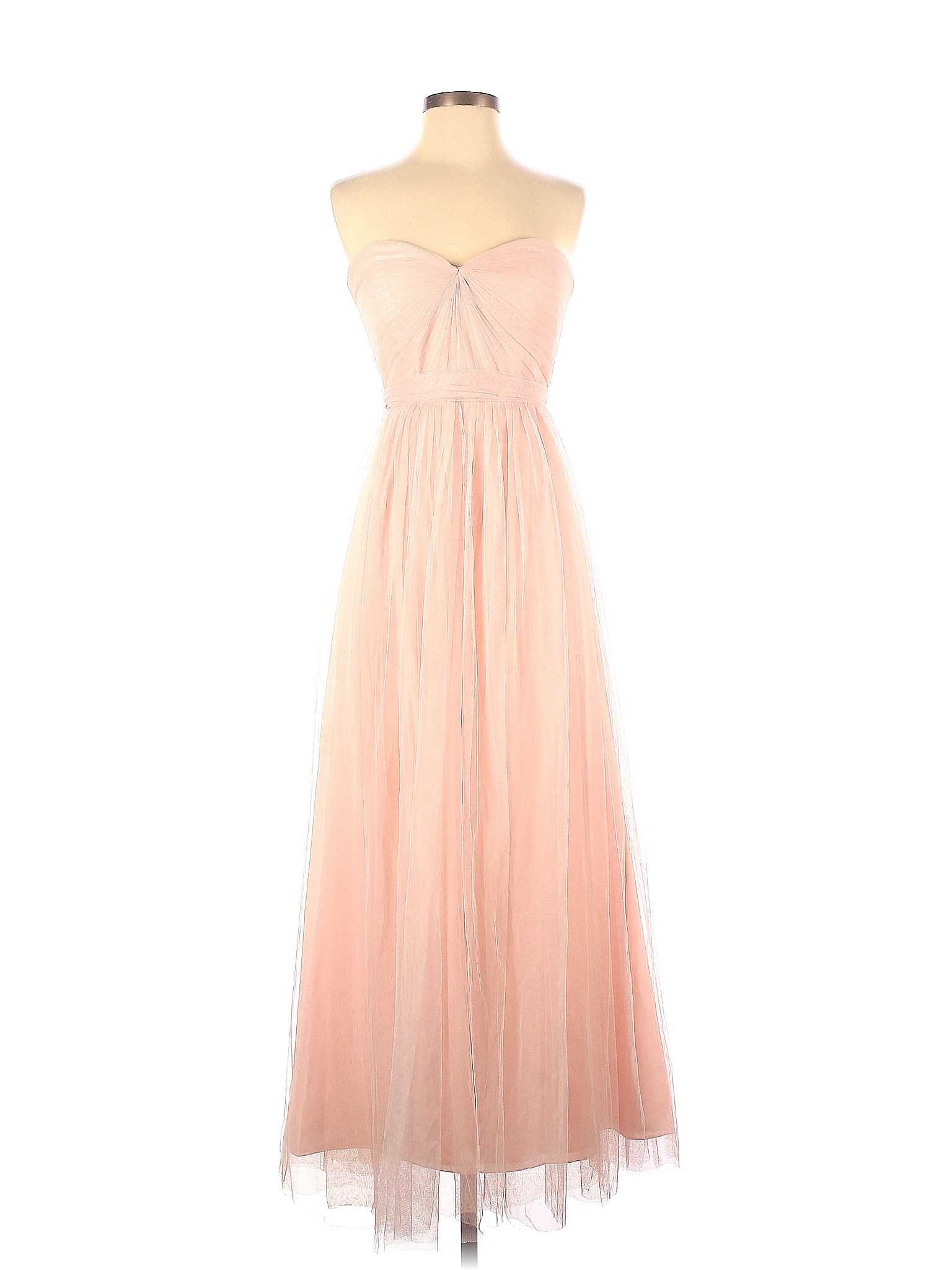 Jenny Yoo Collection 100 Polyester Solid Pink Cocktail Dress Size 4