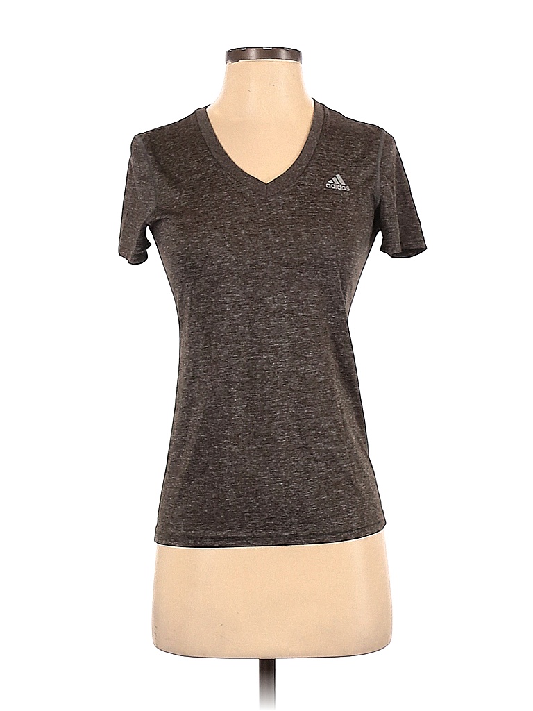 Adidas 100% Polyester Gray Active T-Shirt Size XS - photo 1