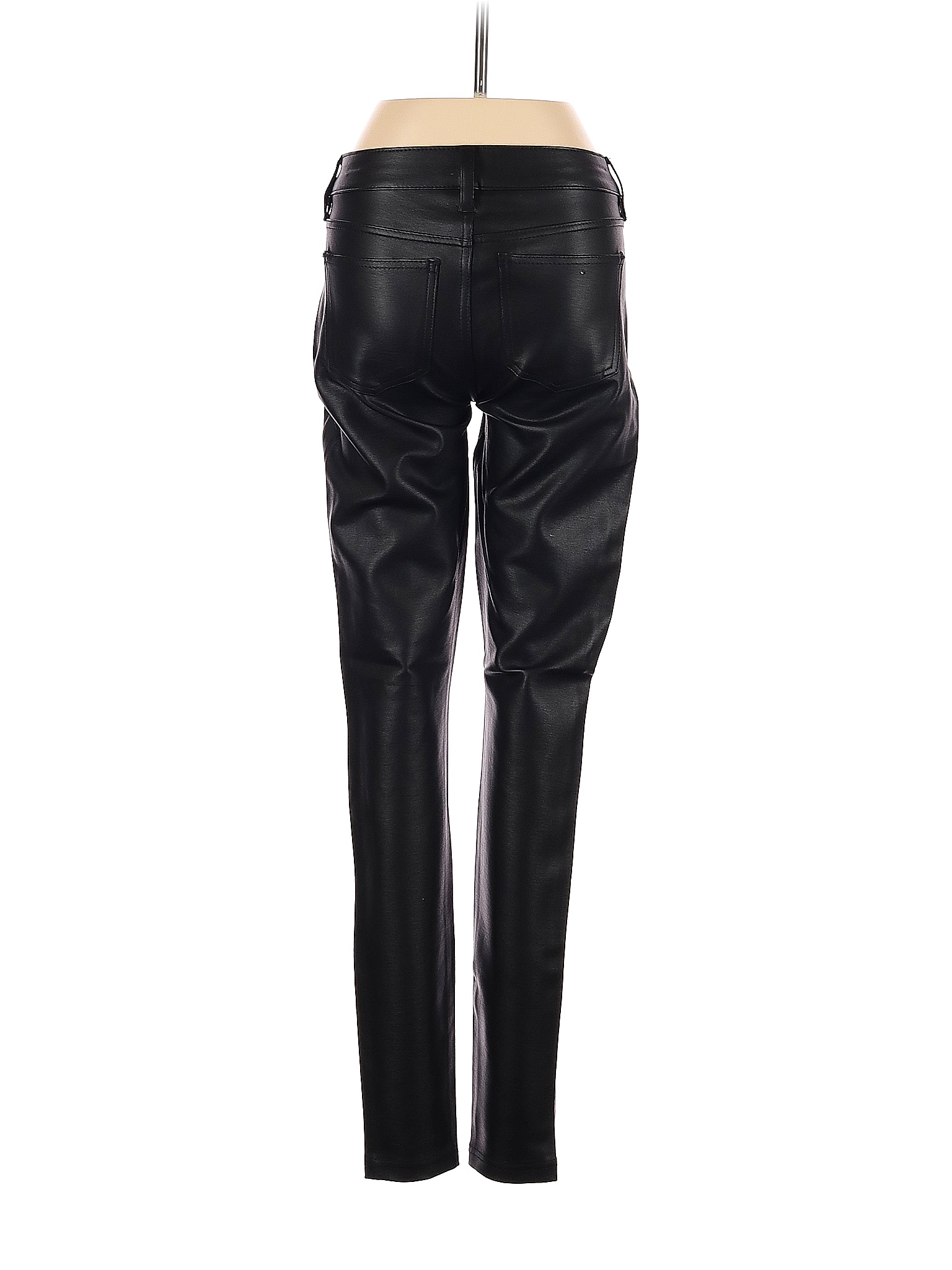 Celebrity Pink Black Faux Leather Pants 