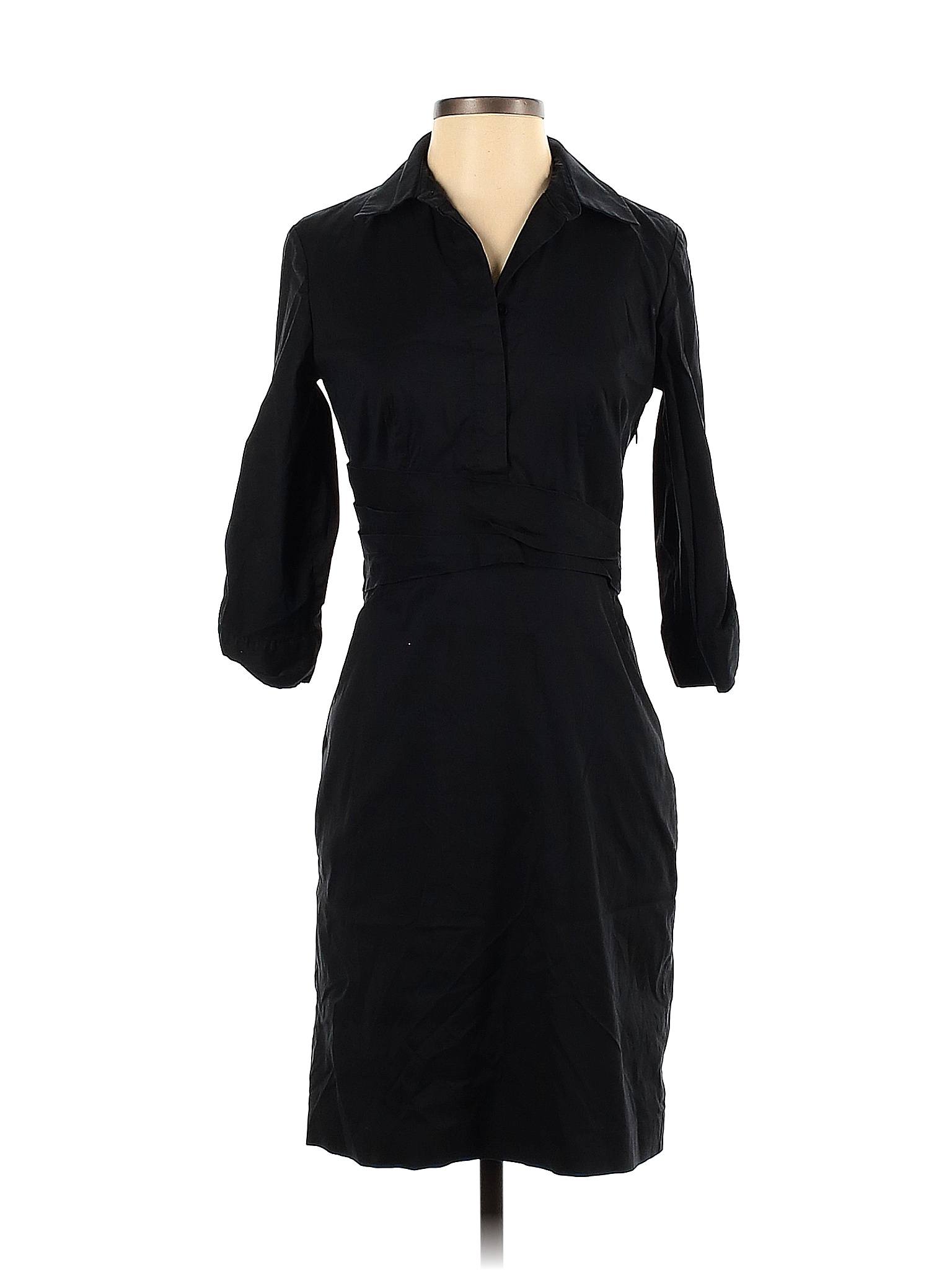 Ann Taylor Solid Black Casual Dress Size 4 93 Off Thredup