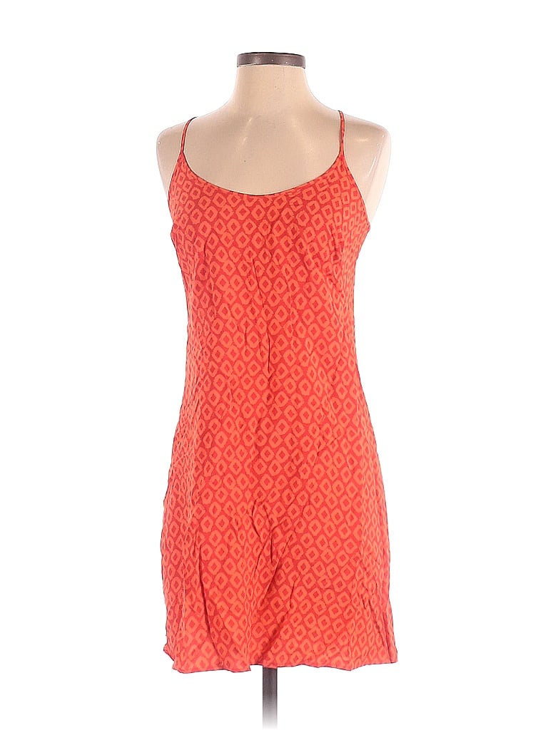 Old Navy 100% Rayon Orange Casual Dress Size XS - photo 1