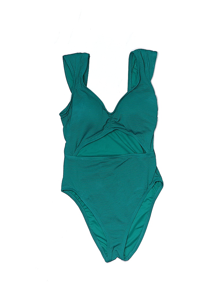 Shade And Shore Solid Teal One Piece Swimsuit Size S 55 Off Thredup 5251