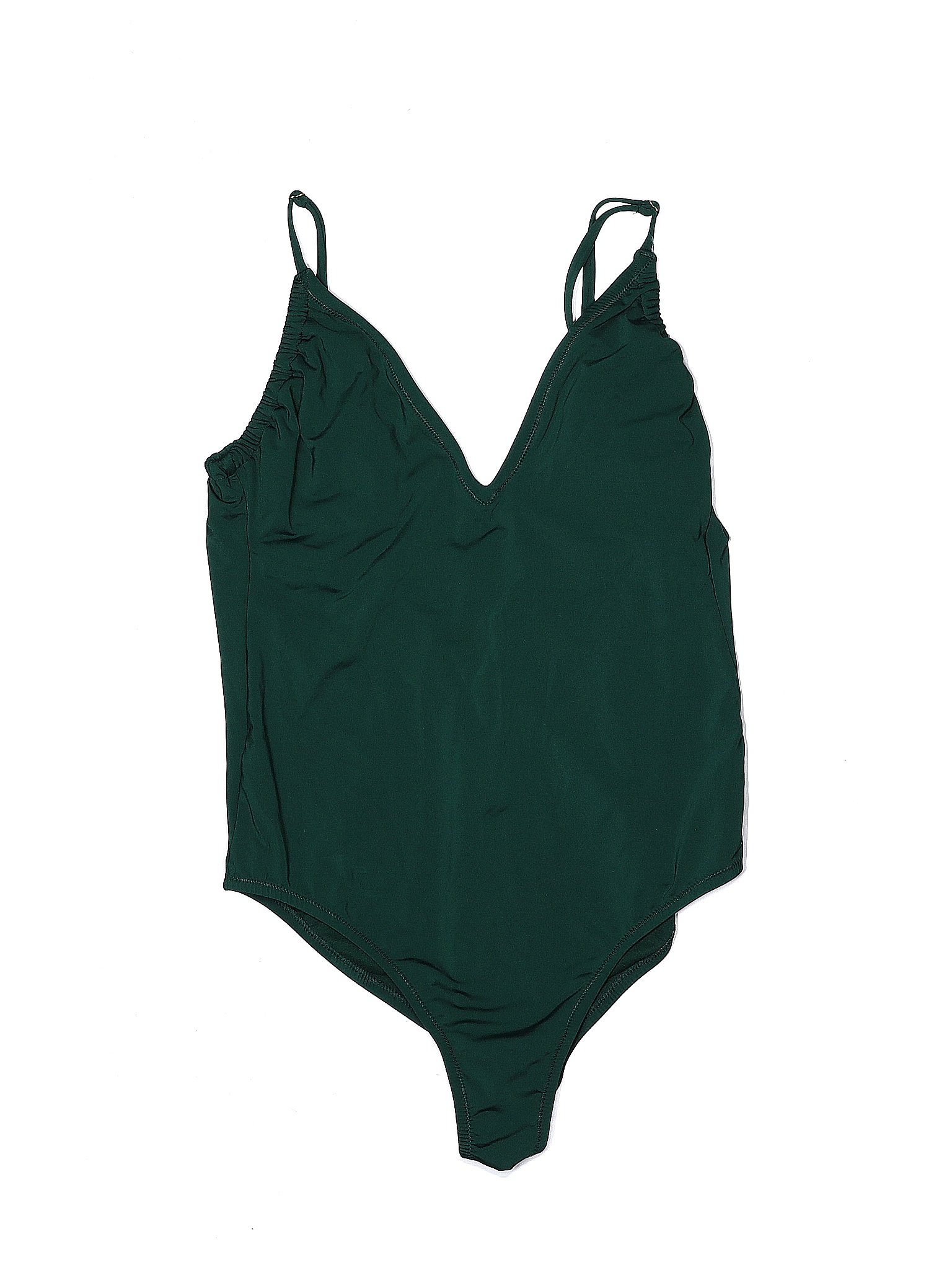 Kona Sol Solid Green One Piece Swimsuit Size L 21 Off Thredup