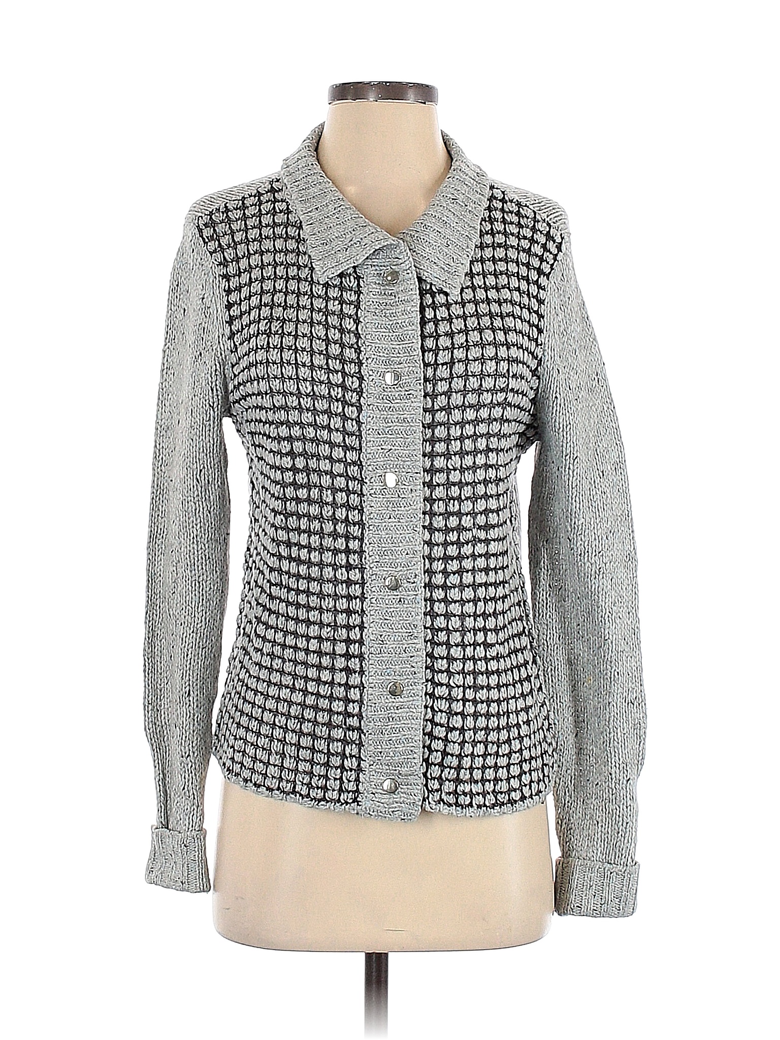 CAbi Color Block Houndstooth Multi Color Gray Cardigan Size S - 88% off ...