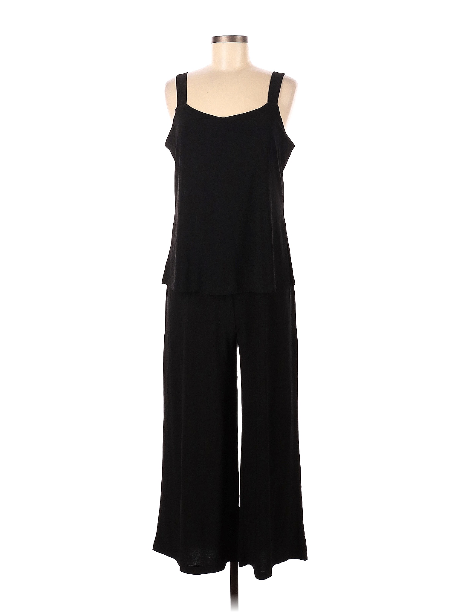 Attitudes by Renee Solid Black Jumpsuit Size M - 50% off | thredUP