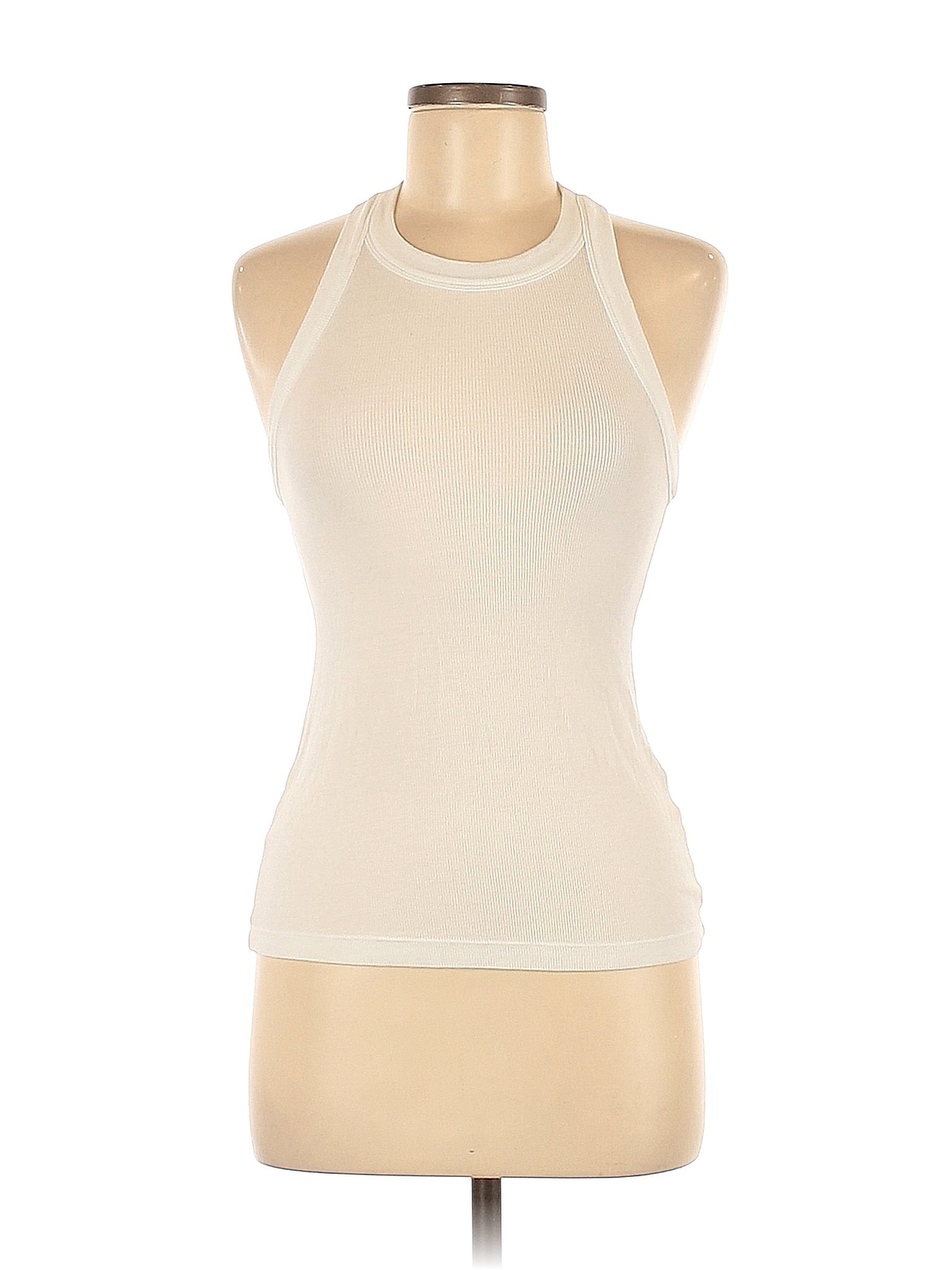 Fabletics Solid Tan White Active Tank Size XS - 71% off | thredUP