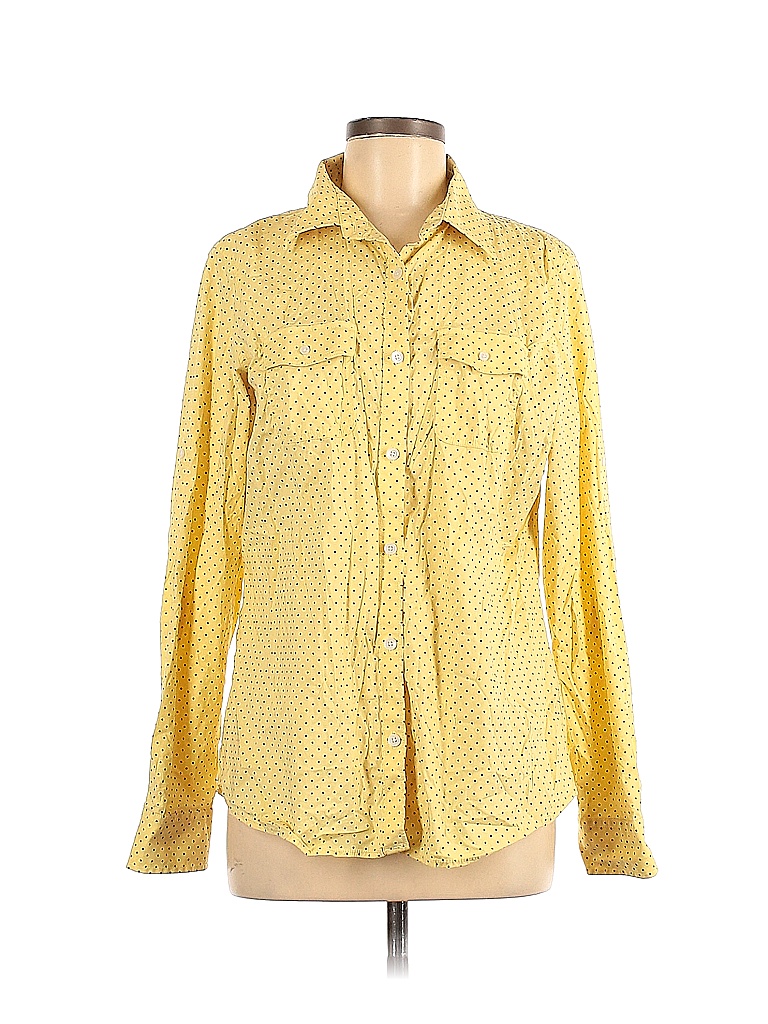 L L Bean Yellow Long Sleeve Button Down Shirt Size L 60 Off Thredup