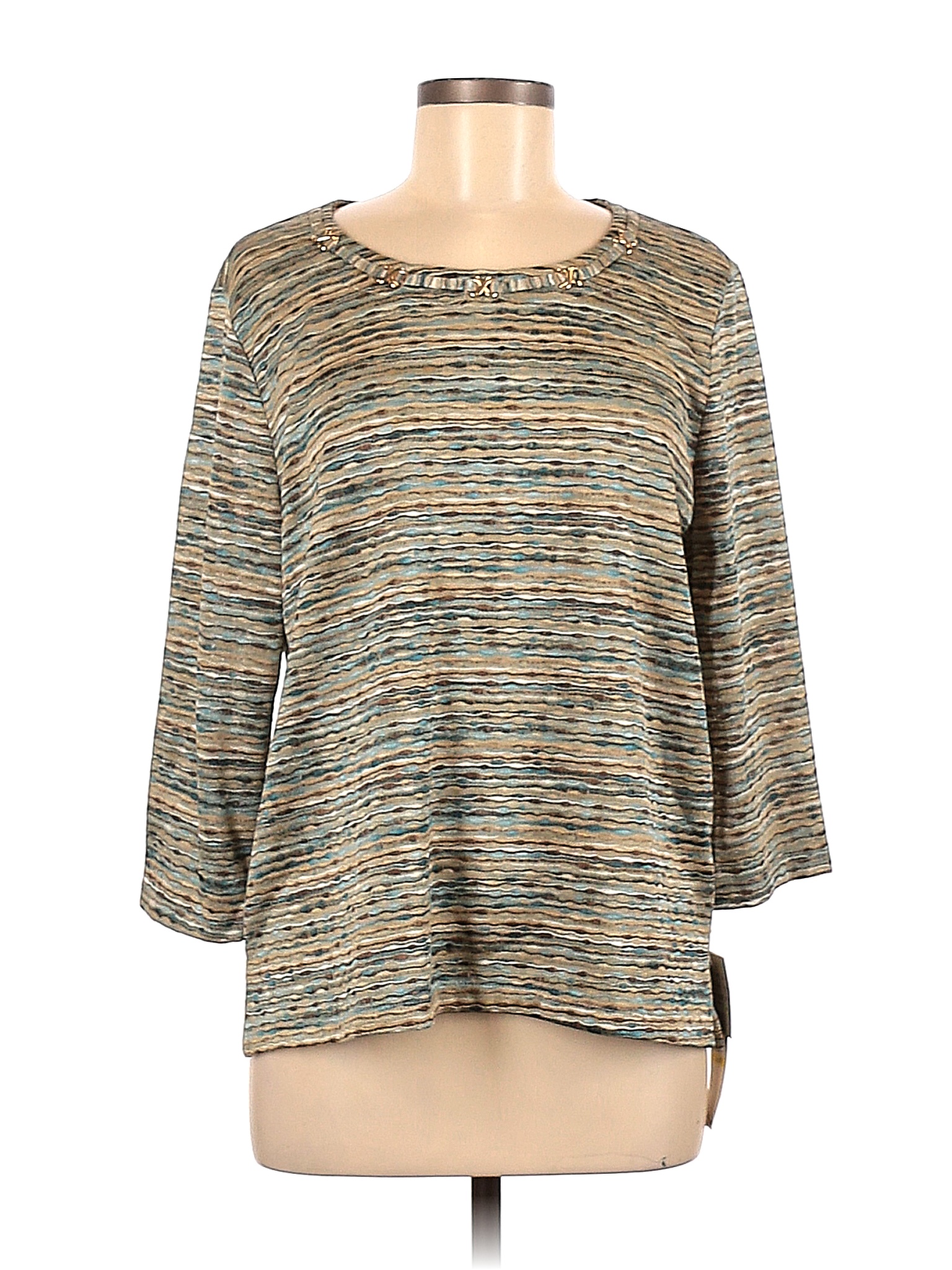 Alfred Dunner Tan Long Sleeve Top Size M - 60% off | thredUP