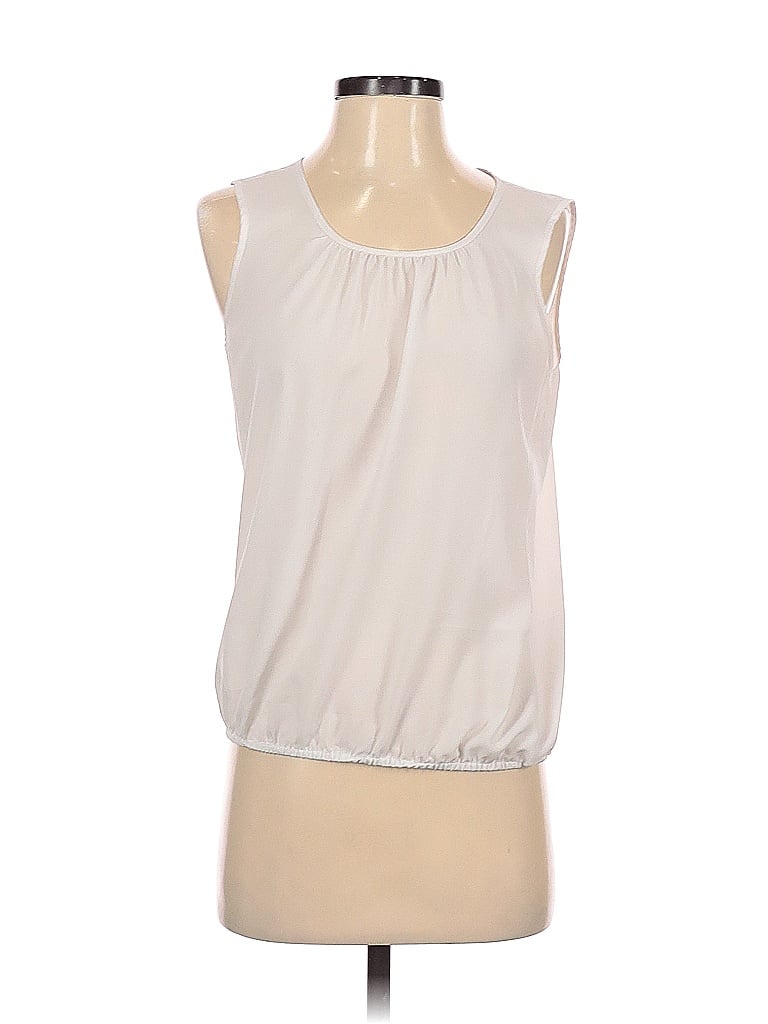 Pre-owned Ann Taylor Loft Outlet Sleeveless Blouse In White