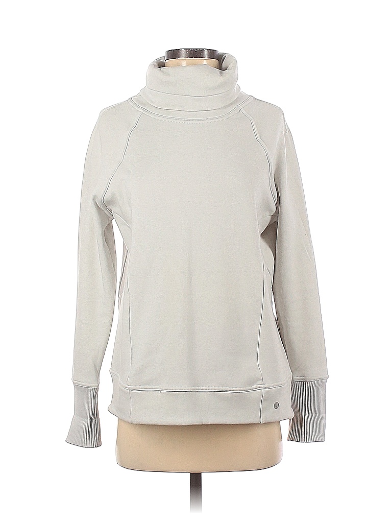 Apana Solid White Turtleneck Sweater Size S - 73% off | thredUP