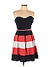 B. Darlin 100% Polyester Stripes Color Block Red Cocktail Dress Size 10 - 9 - photo 1
