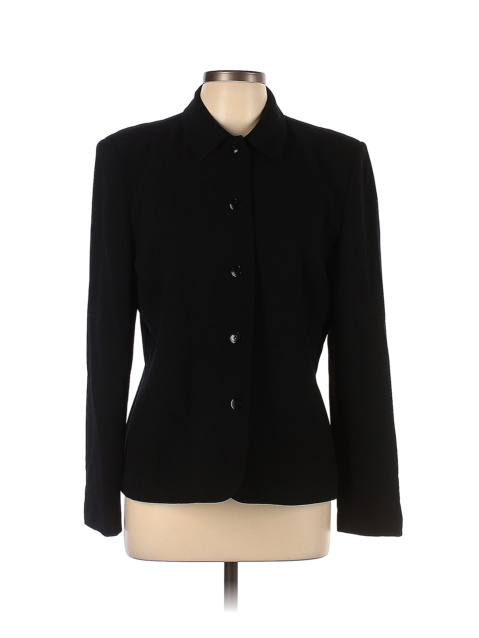 Josephine Chaus 100% Wool Solid Black Wool Blazer Size 12 - 78% off ...