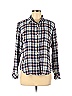 Riders by Lee Plaid White Long Sleeve Button-Down Shirt Size M - photo 1
